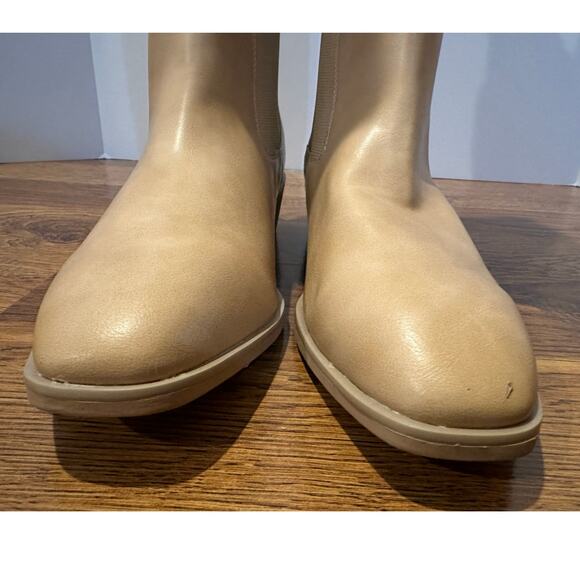 Splendid Women's Andi Faux Leather Riding Boots Beige Size 8.5M NWOB - Picture 5 of 15